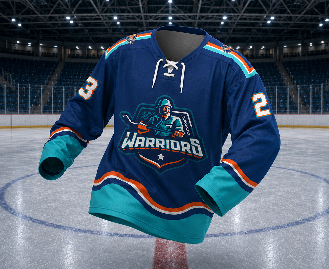 Lace-Up Hockey Jersey — custom hockey uniform