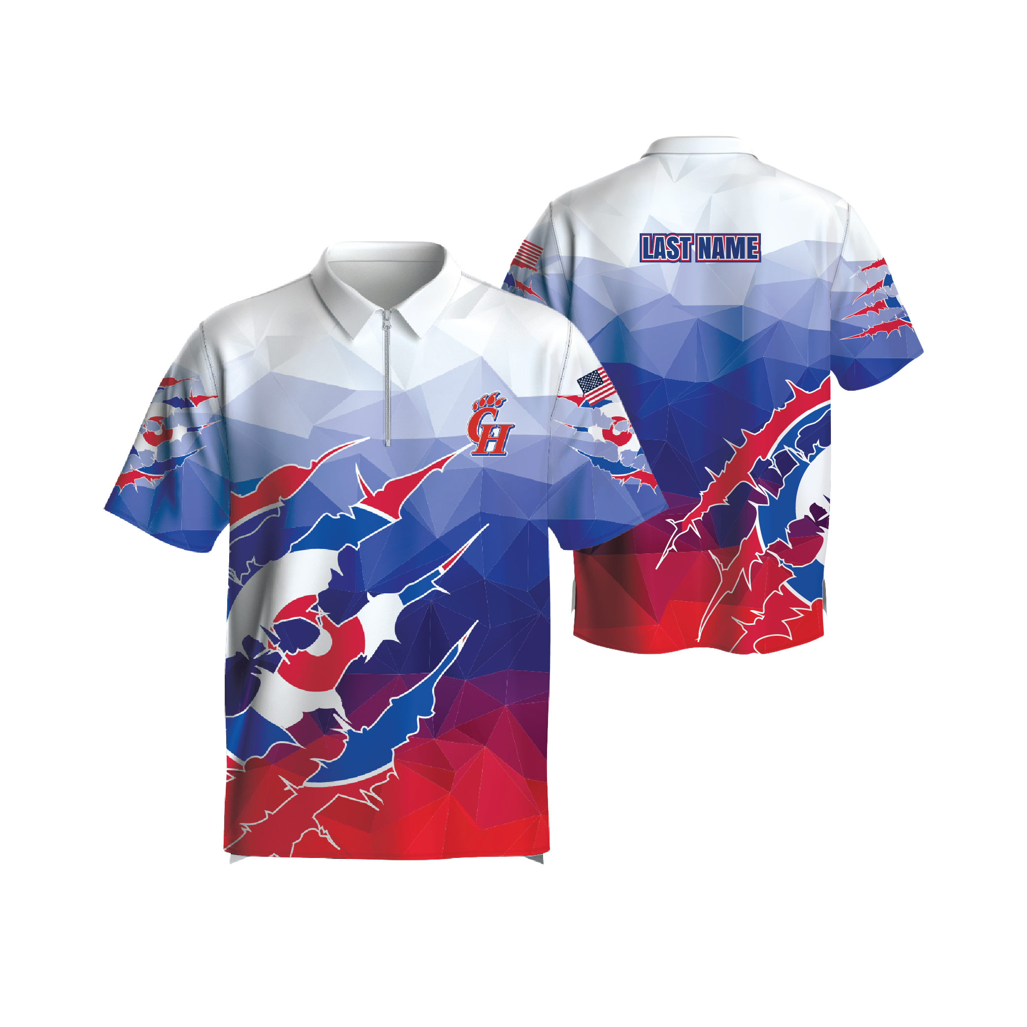 Featherweight Athletic Polo - 1/4 Zip — custom archery & shooting uniform