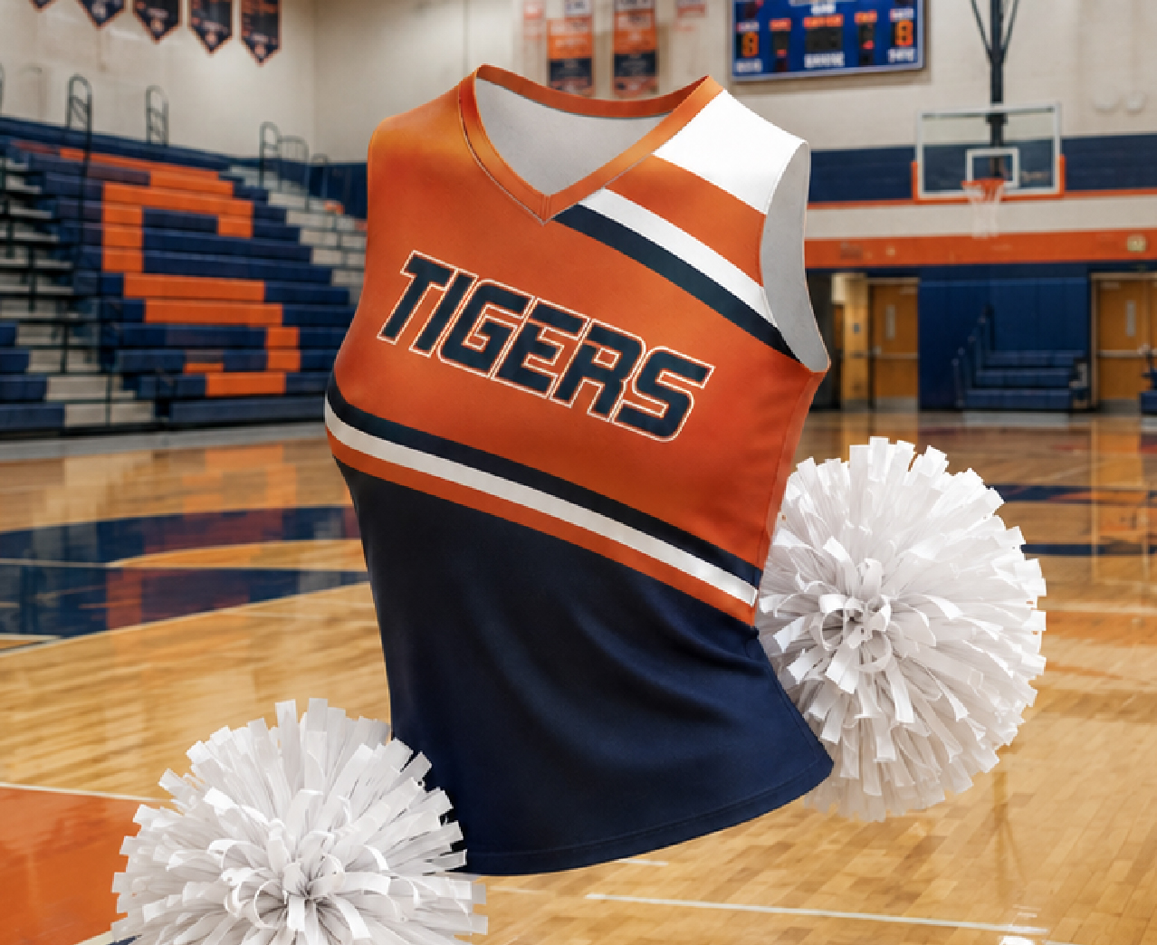 V-Neck Sleeveless Shell — custom cheer uniform