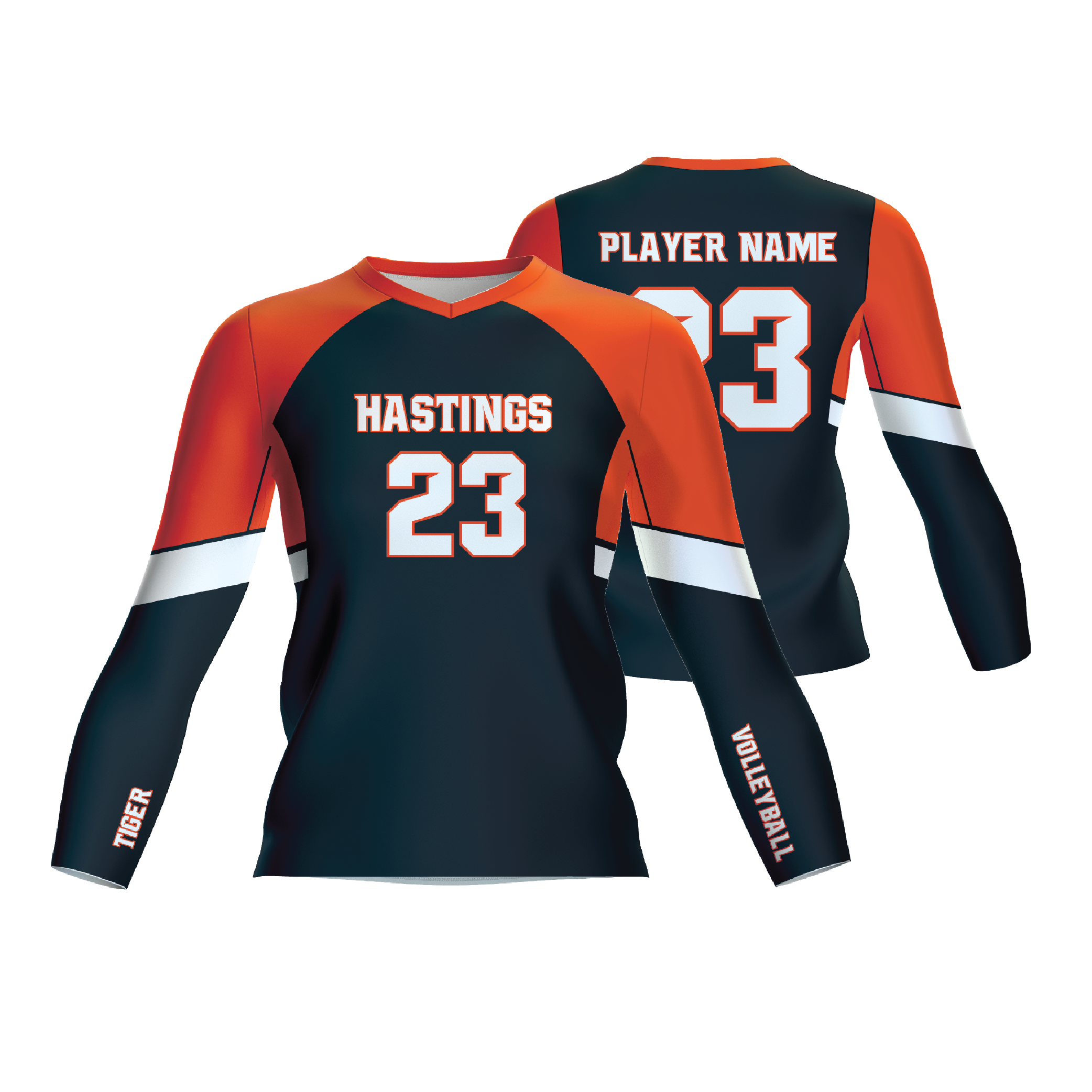 Long Sleeve V-Neck Jersey (Women's, Youth)