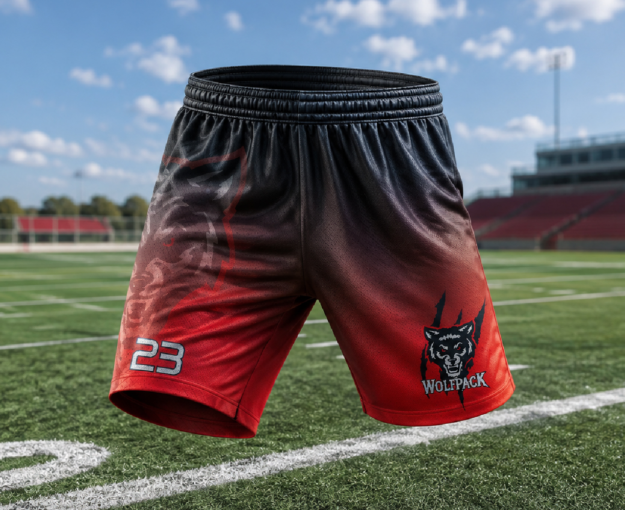 Flag Football Standard Shorts (No Pockets) — custom flag football uniform