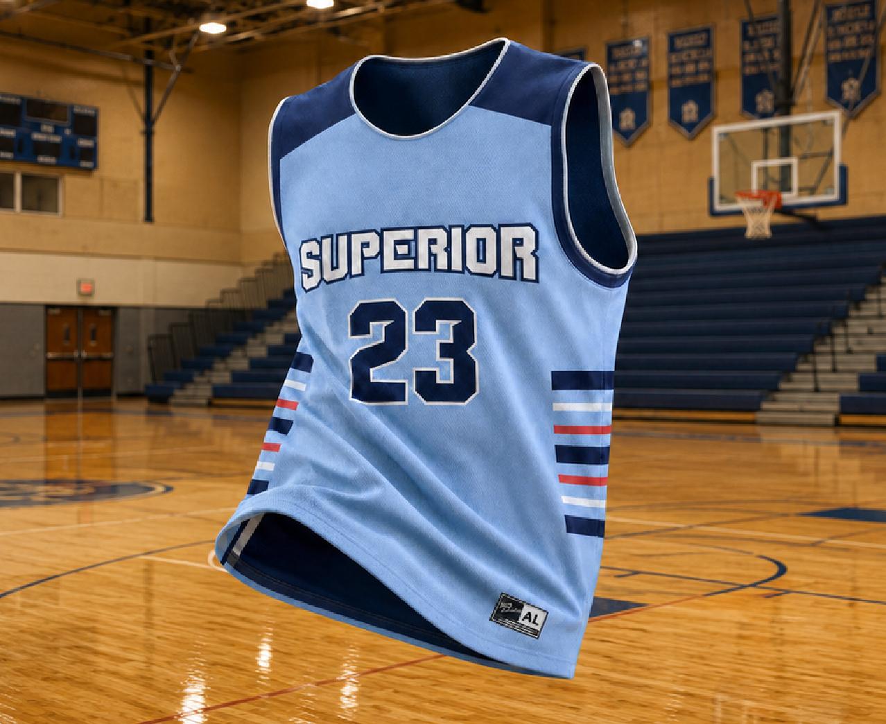 Crewneck Standard Reversible Jersey (Double-Ply) — custom youth basketball uniform