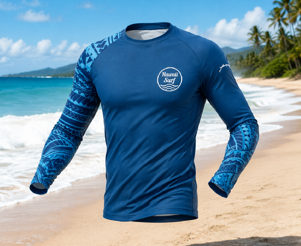 Long Sleeve Rash Guard — custom swim & surf uniform