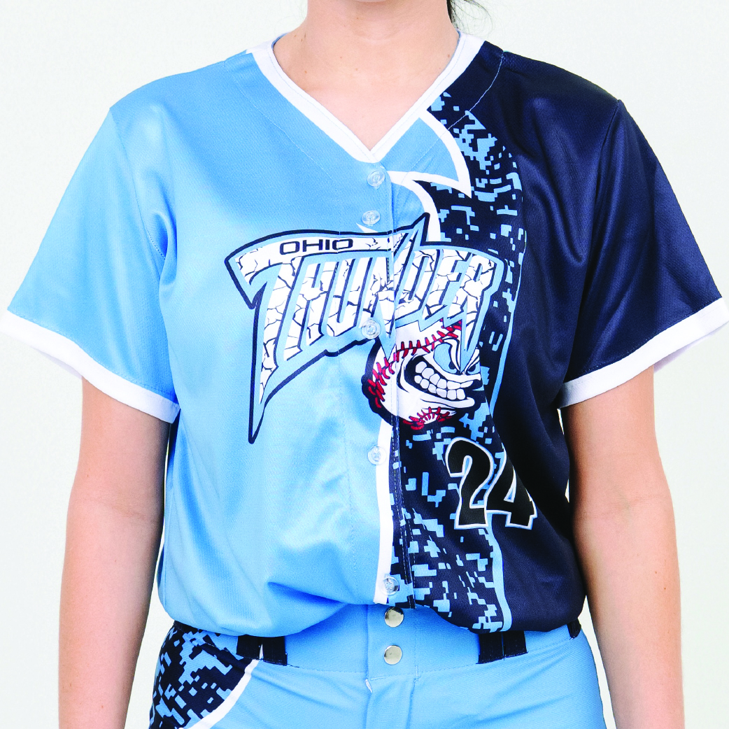 Full-Button Softball Jersey thumbnail 3