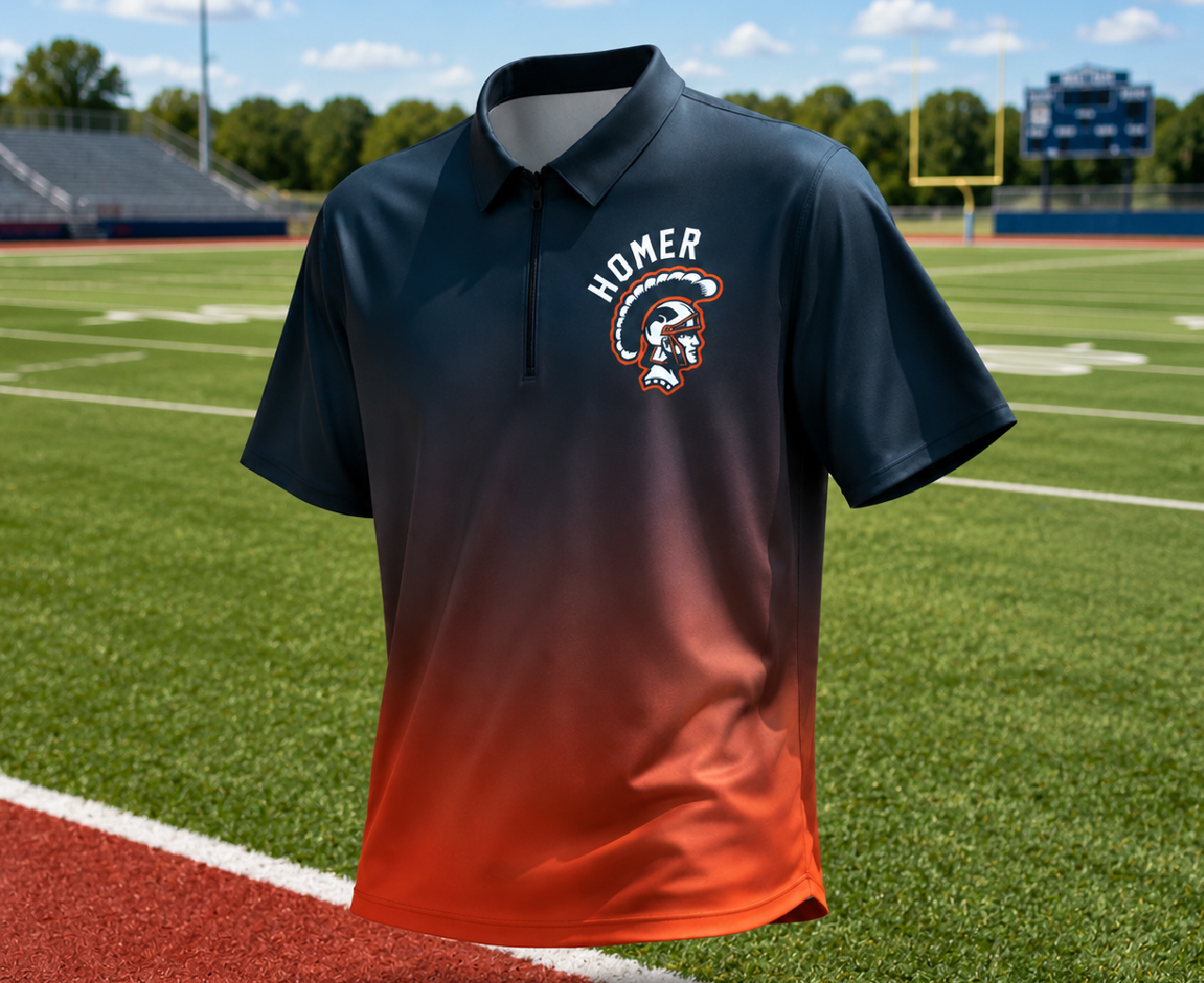 Featherweight Athletic Polo - 1/4 Zip — custom archery & shooting uniform