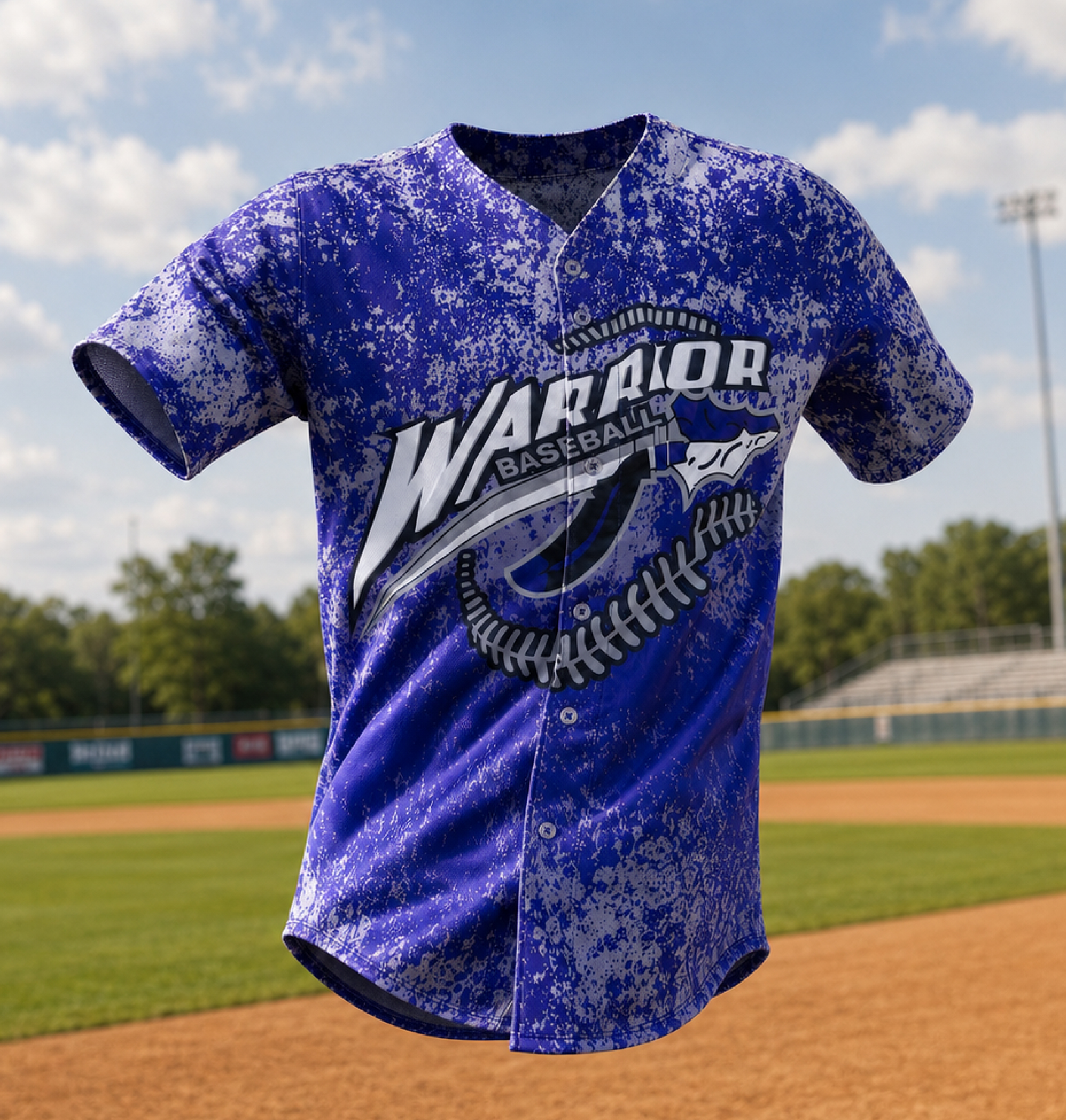 Full-Button Baseball Jersey — custom baseball uniform