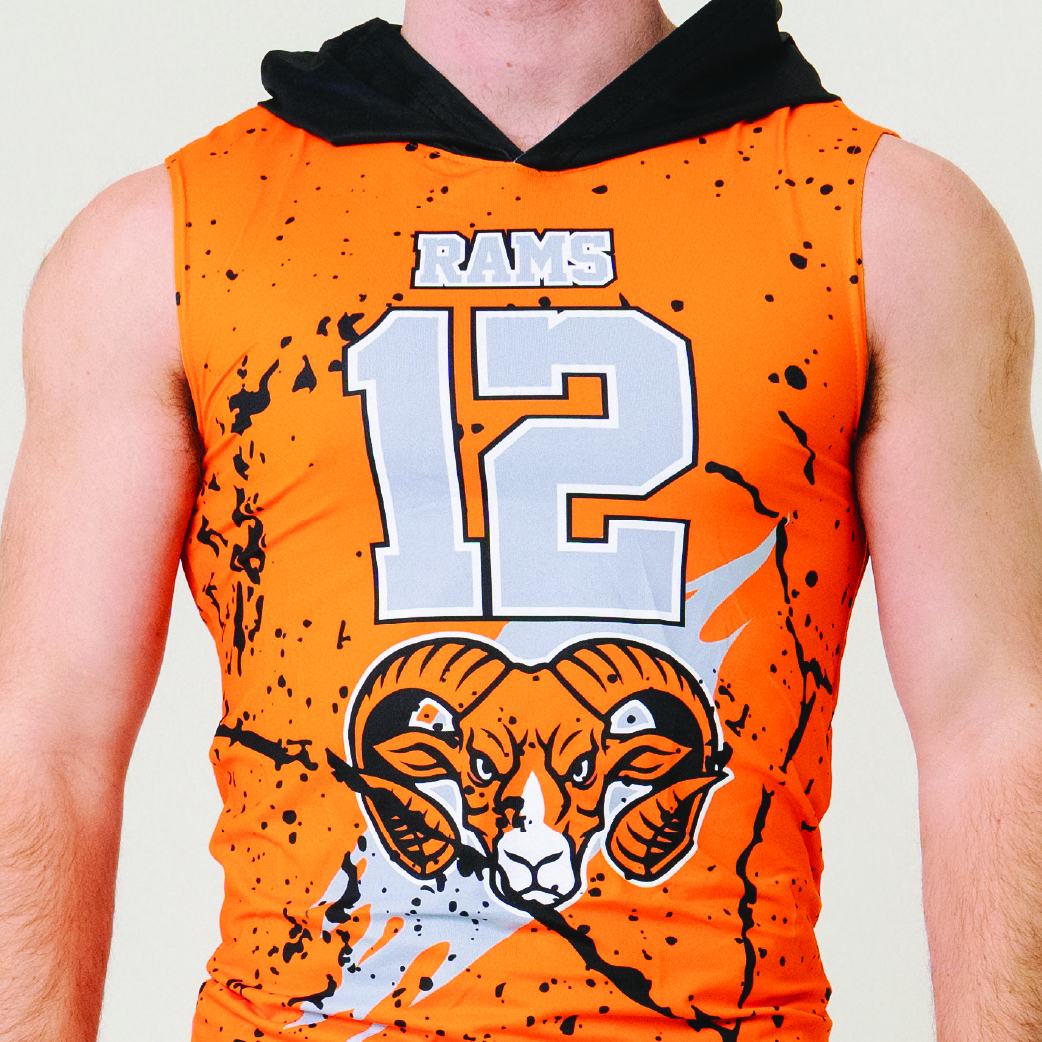 Men's and Youth Sleeveless Compression Tee with Hood thumbnail 2