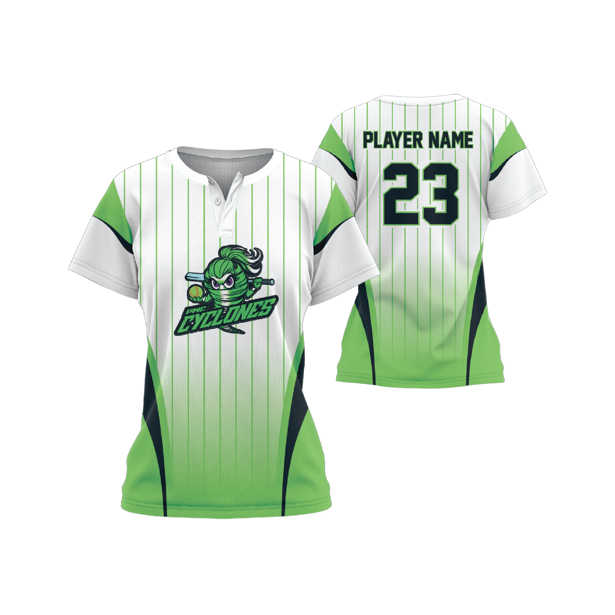 2-Button Short Sleeve Softball Jersey