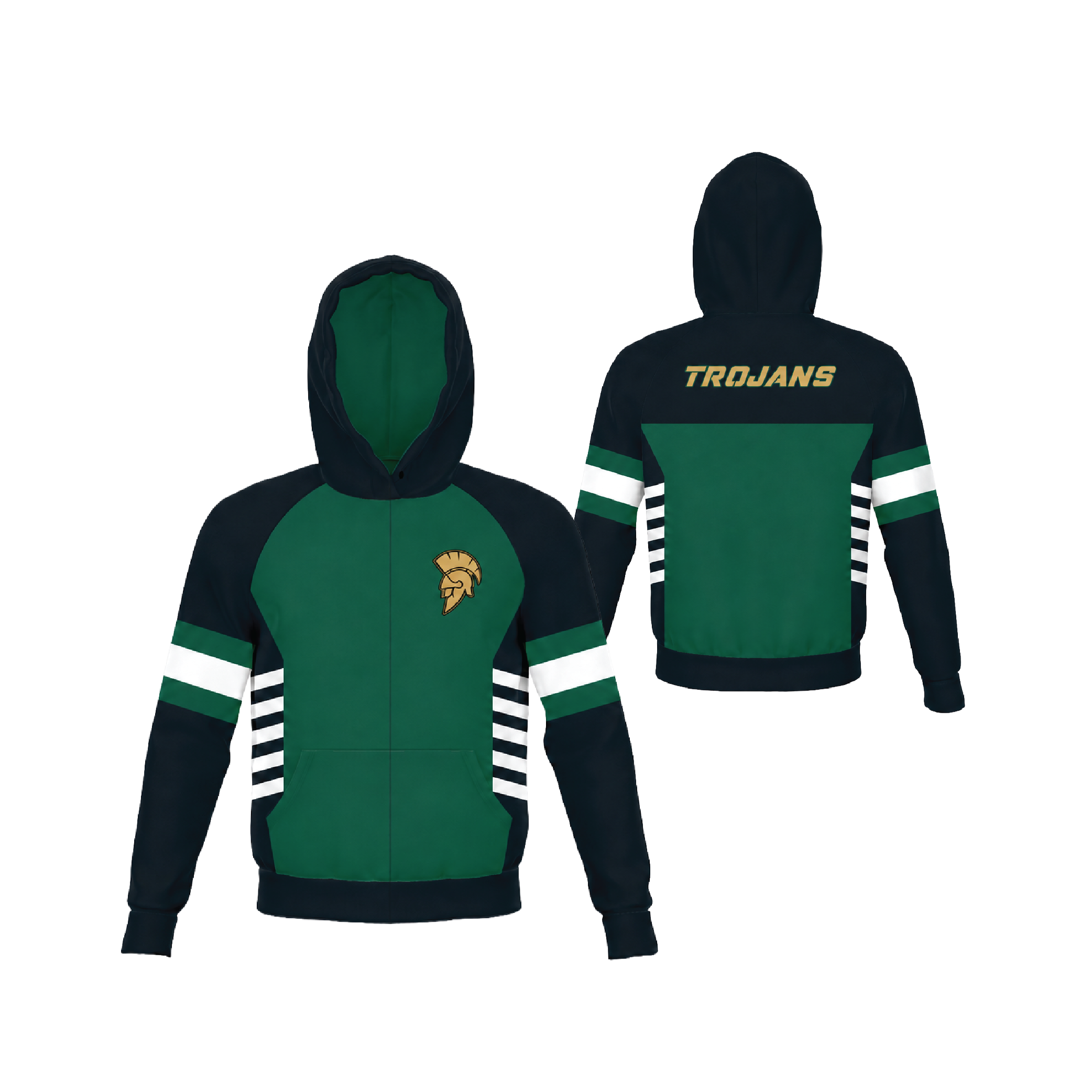 Full-Zip Hooded Warm-Up Jacket