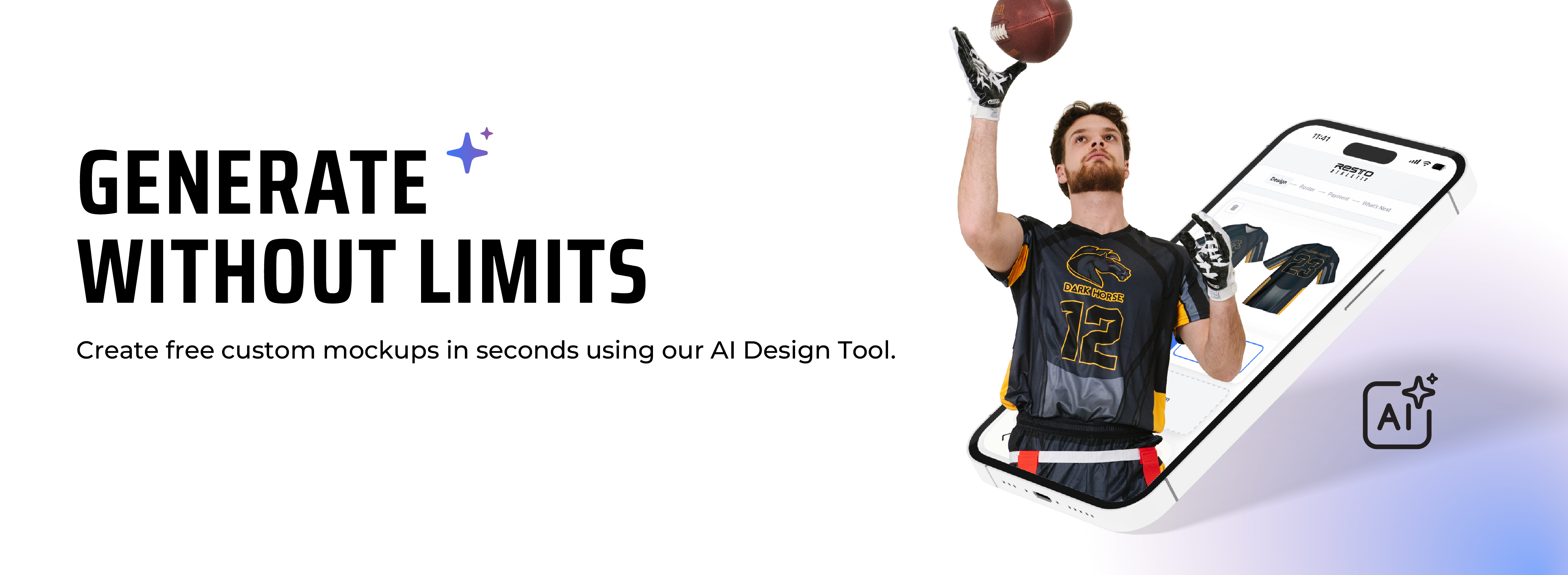 AI Generator Graphic - flag football