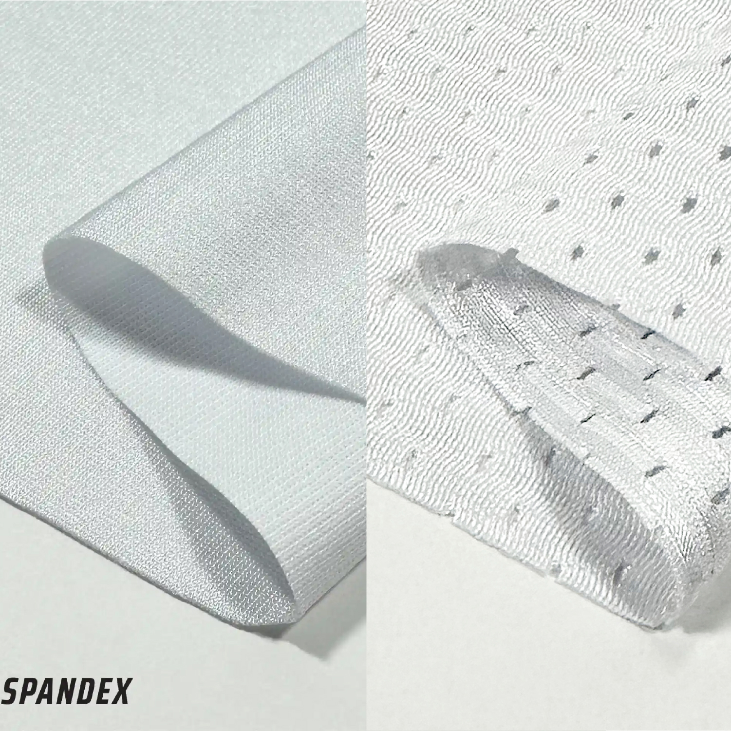 Pro Jersey 300 - 90/10W and Pro Mesh 290 - 92/8W fabric texture and appearance