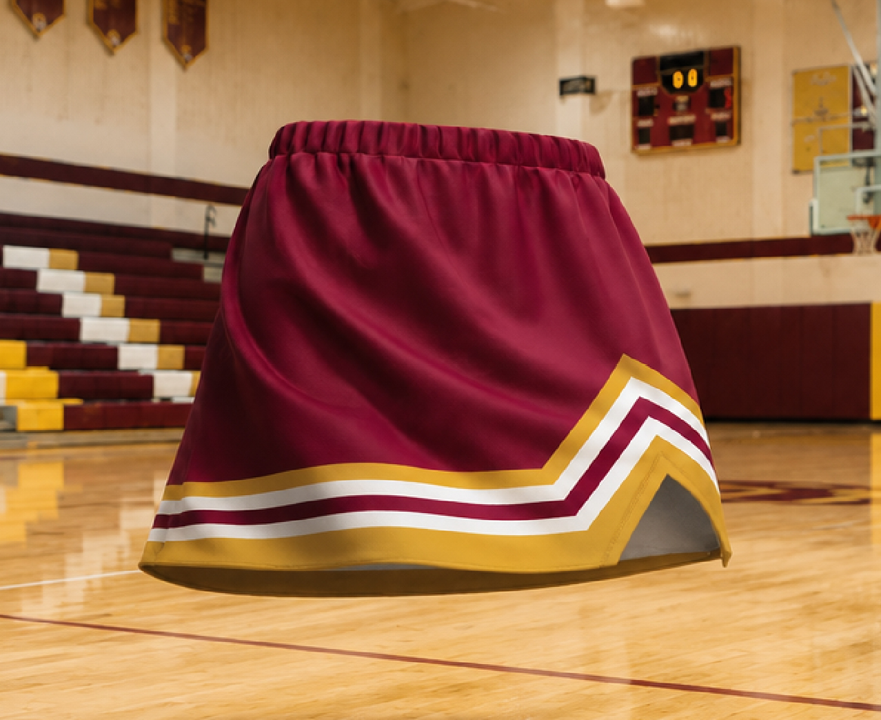 V-Notch Cheer Skirt — custom cheer uniform