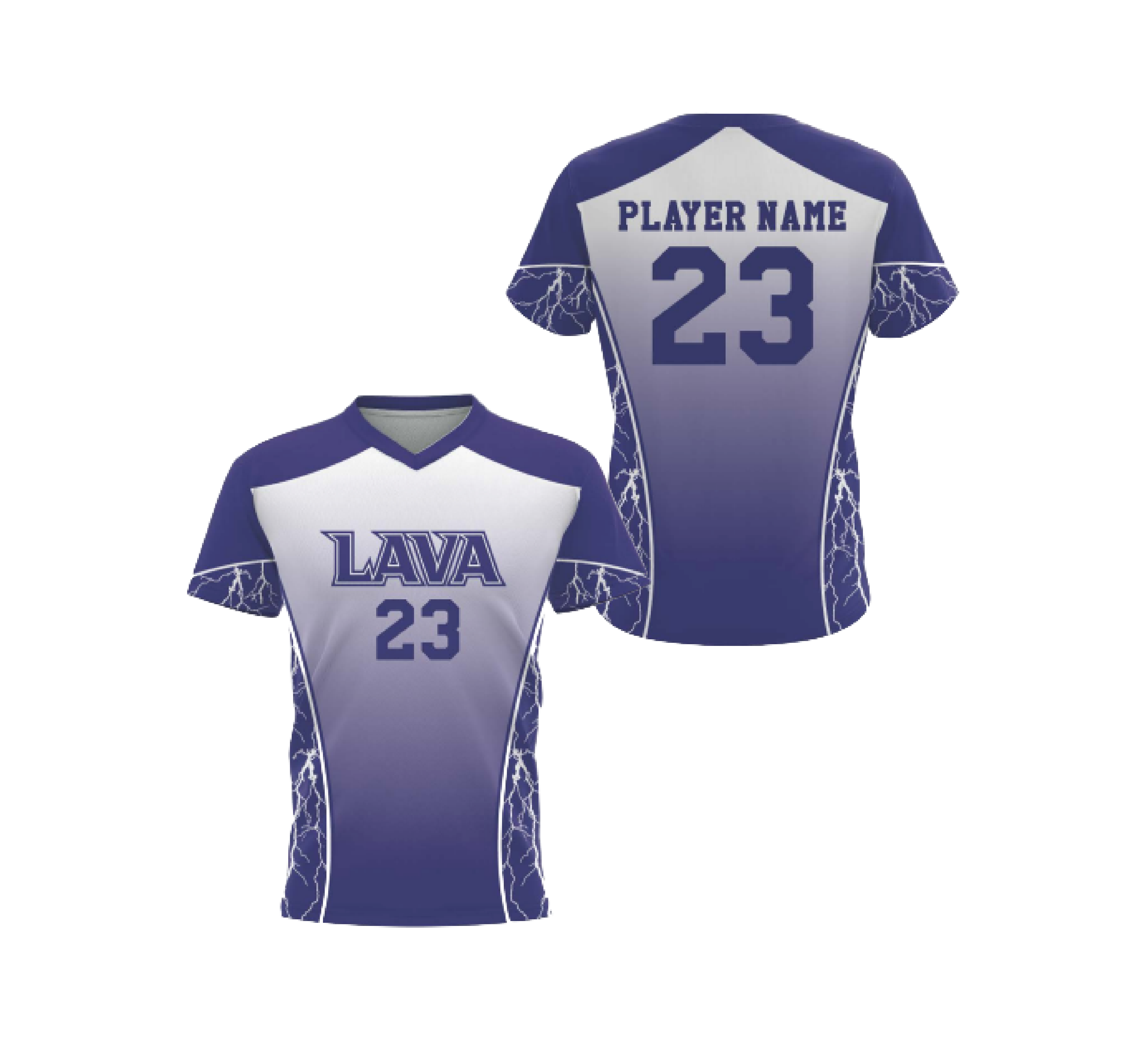 Short Sleeve V-Neck Volleyball Jersey (Men's, Women's, Youth)