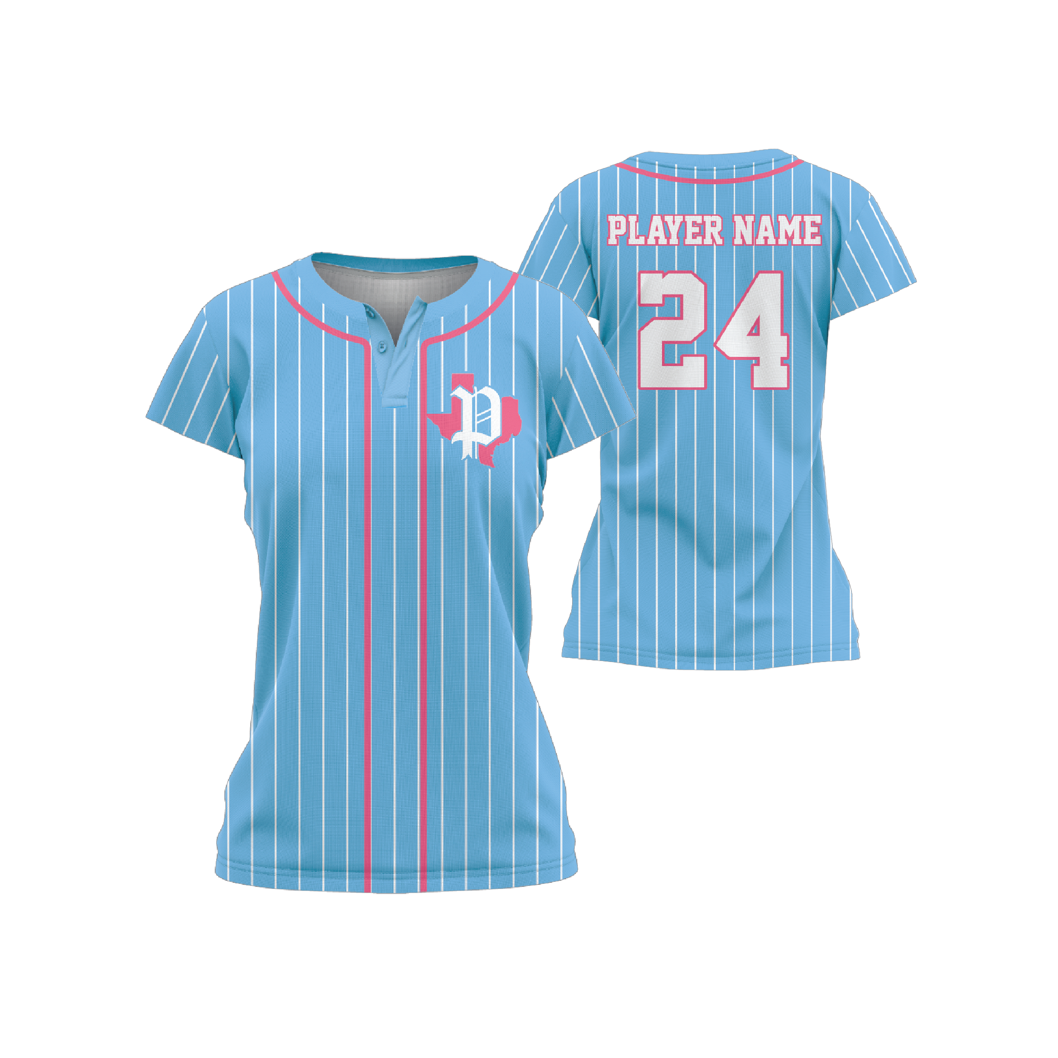 Pro 2-Button Cap Sleeve Softball Jersey — custom baseball/softball uniform