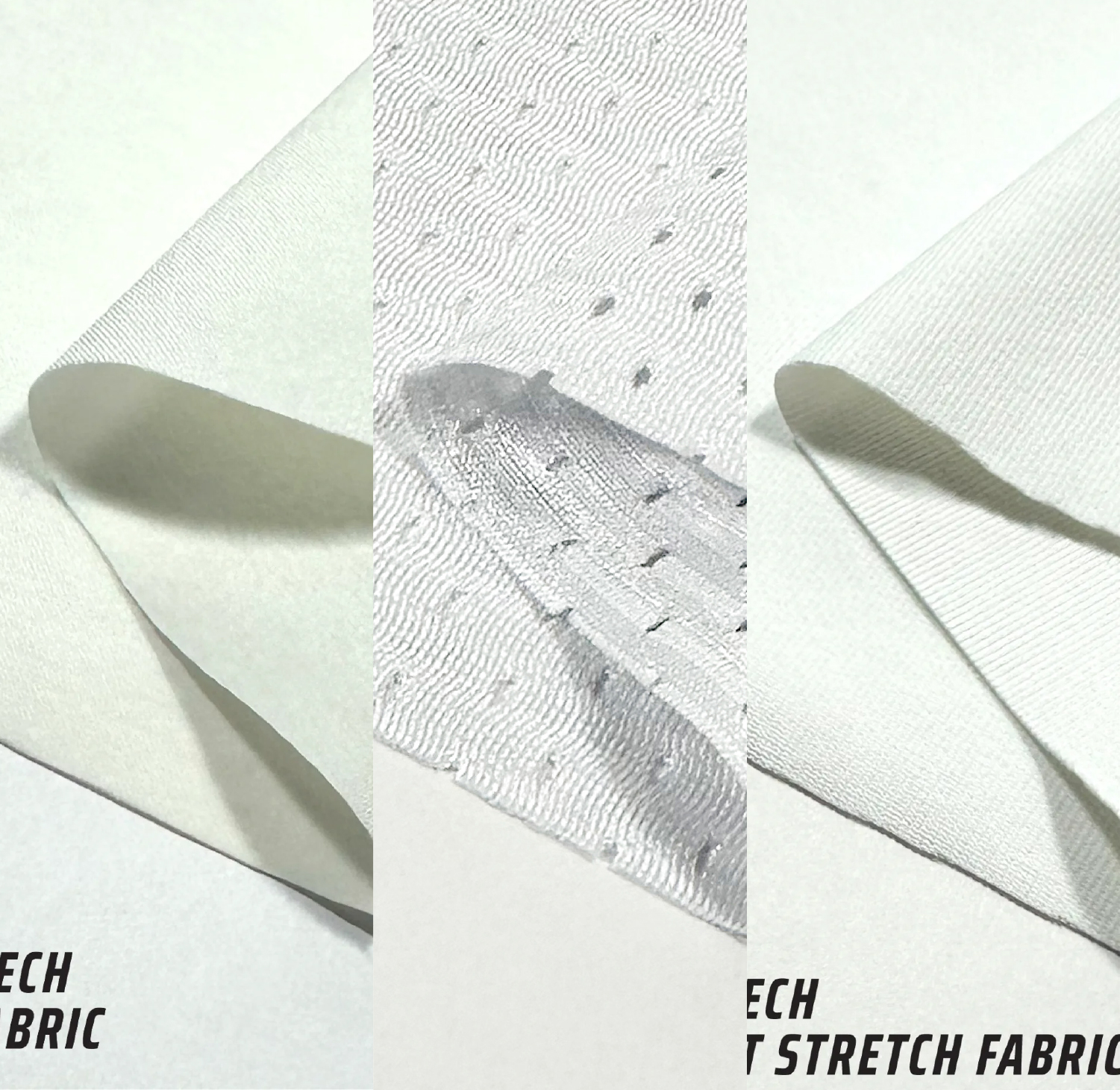 Light-Weave Shell 140 - 92/8 with Mesh Pockets and Resto-Tech Comfort-Stretch 215 - 85/15 Liner fabric texture and appearance